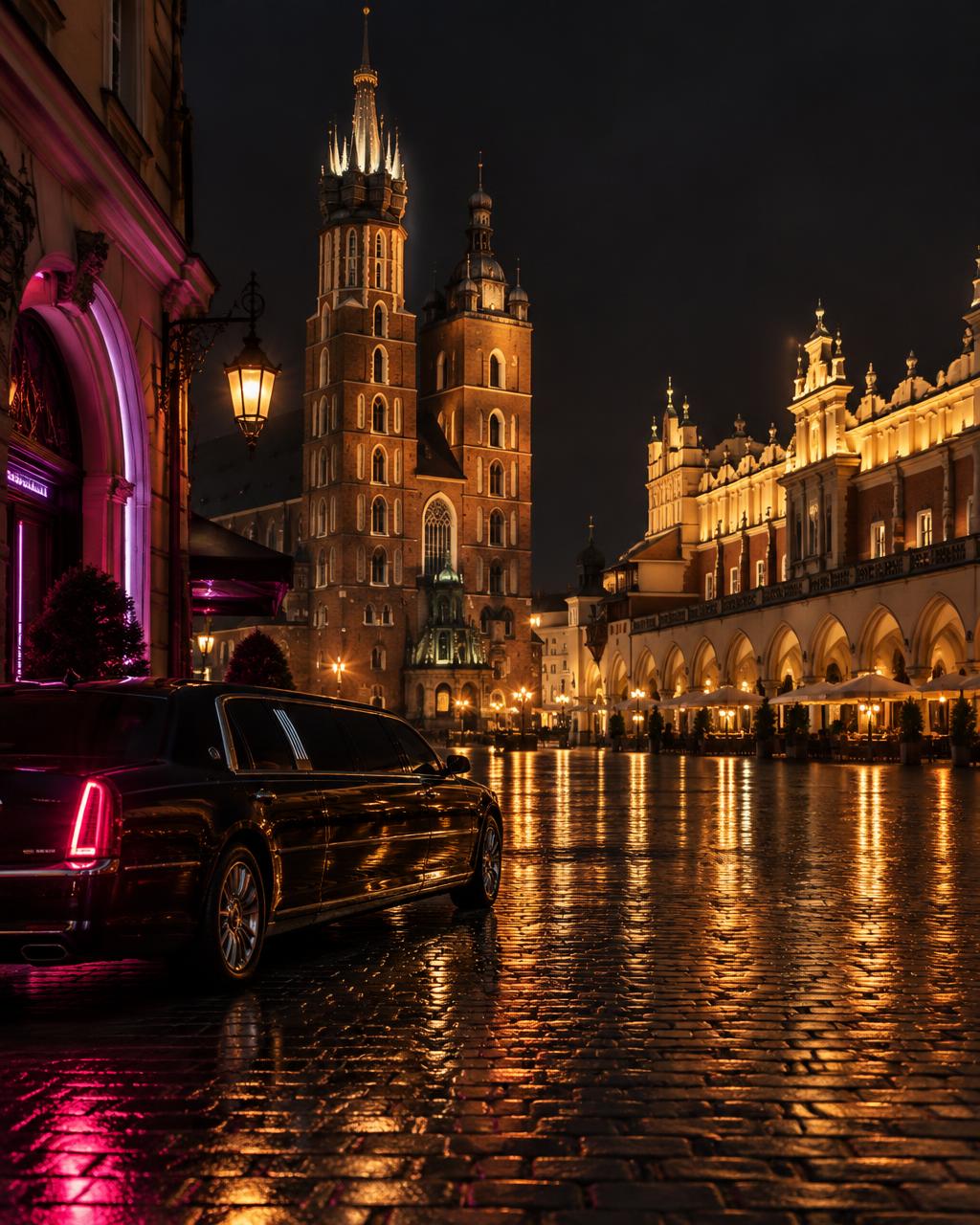 Krakow at night